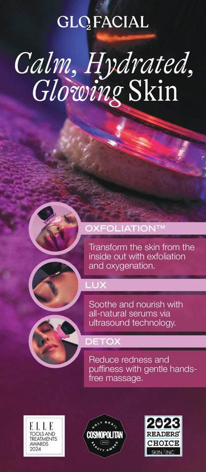 Glo₂Facial Rack Card - 3 Steps