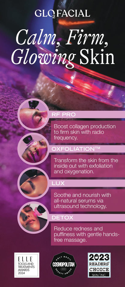Glo₂Facial Rack Card - 4 Steps (RF Pro)