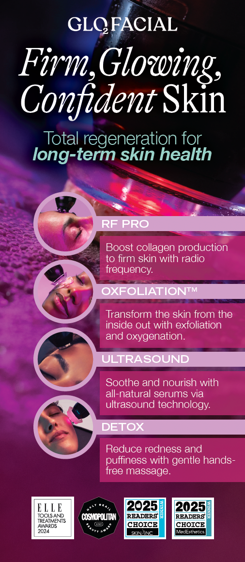 Glo₂Facial Rack Card - 4 Steps (RF Pro)
